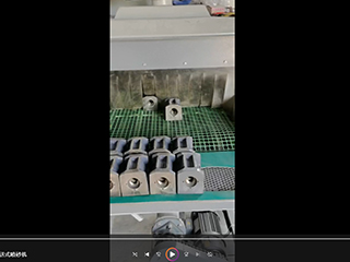 北京客户案例：铸铁件输送式自动喷砂机工作视频