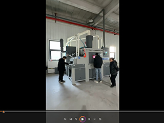 陕西客户案例：铝材自动喷砂机工作视频