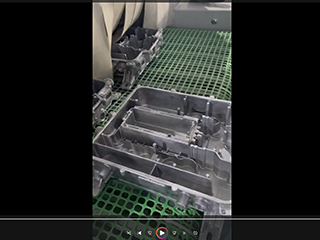 丽水客户案例：压铸铝材自动喷砂机工作视频